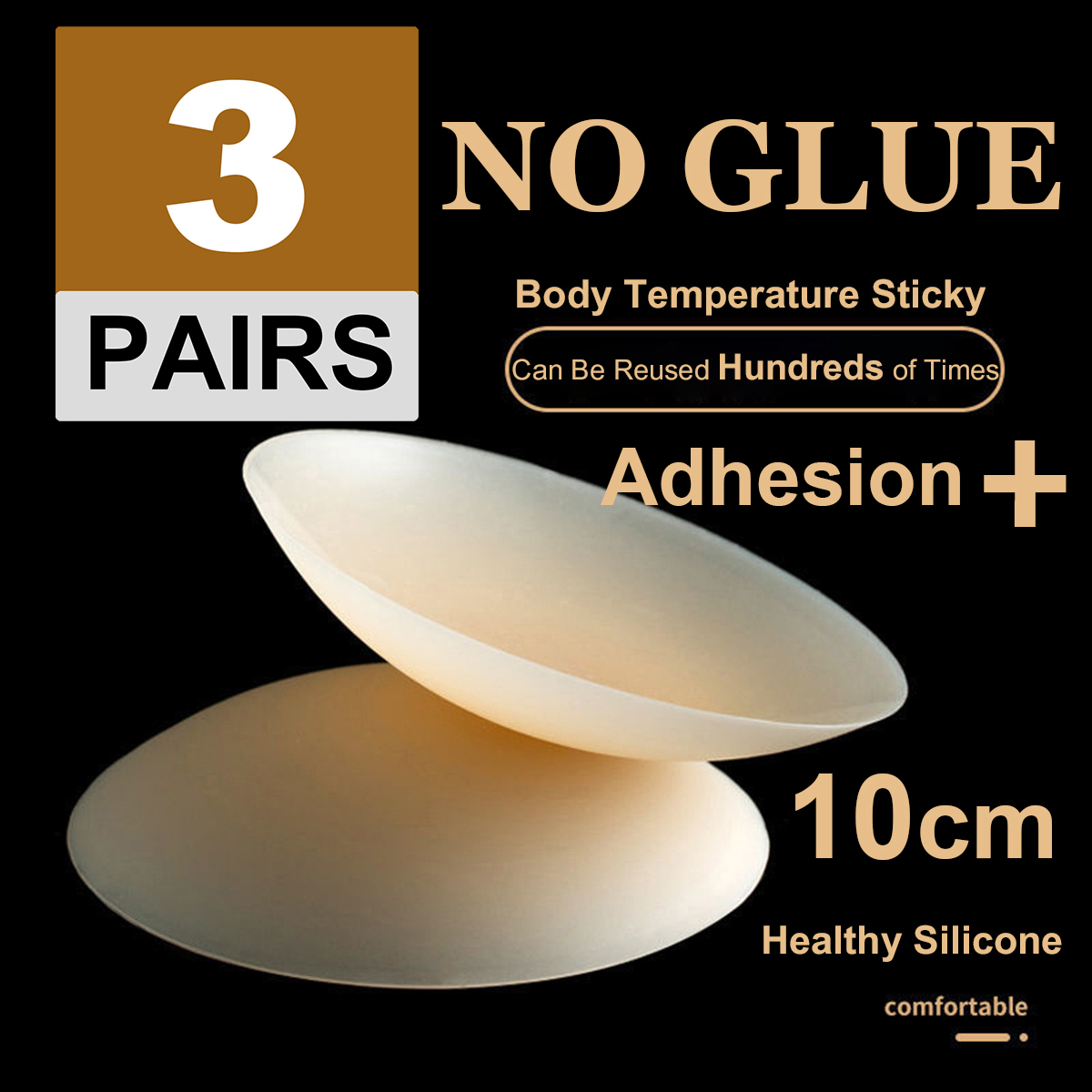3Pairs No Glue Nipple Cover 10 - Nipple Cover Pasties のレビューと価格