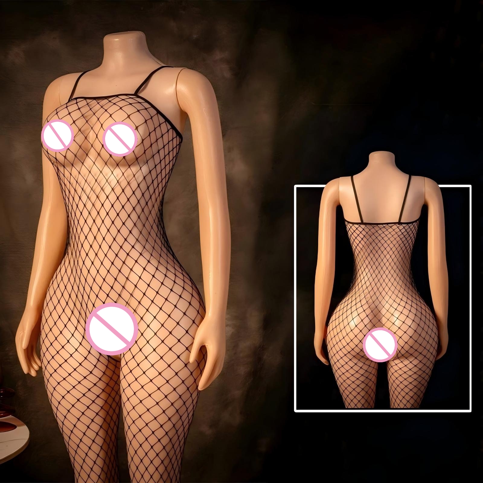 Breast Wrapping Teddies Bodysu - Bodystocking Fishnet のレビューと価格