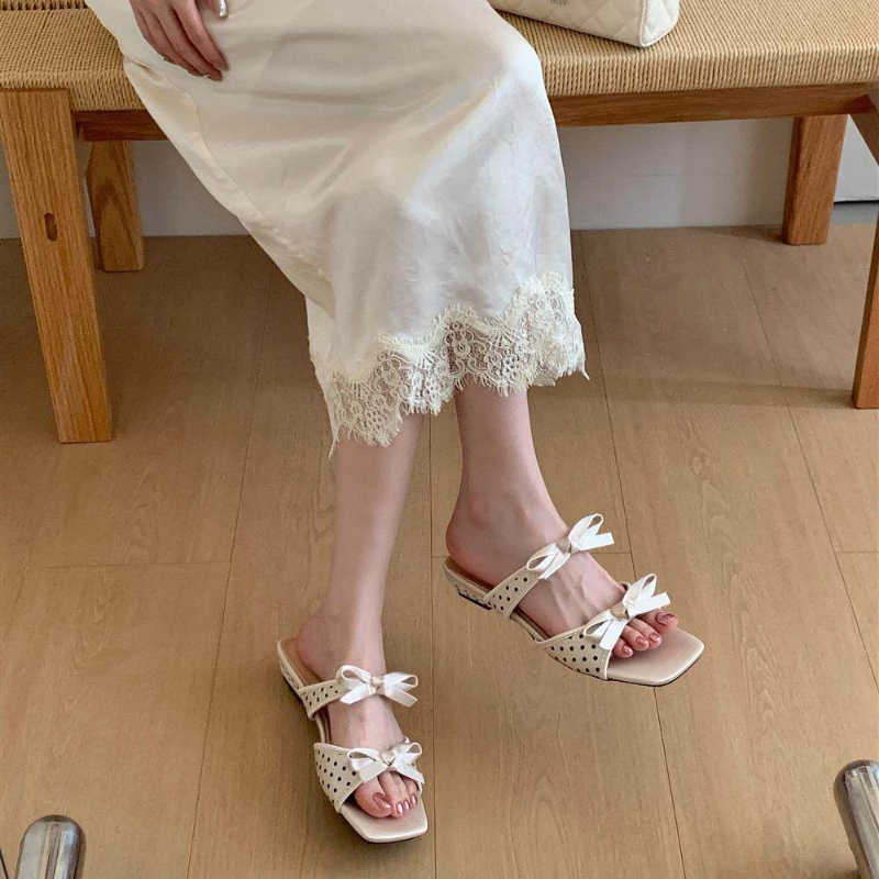 Summer Polka Dot Women Slipper - Slip Dress Satin のレビューと価格