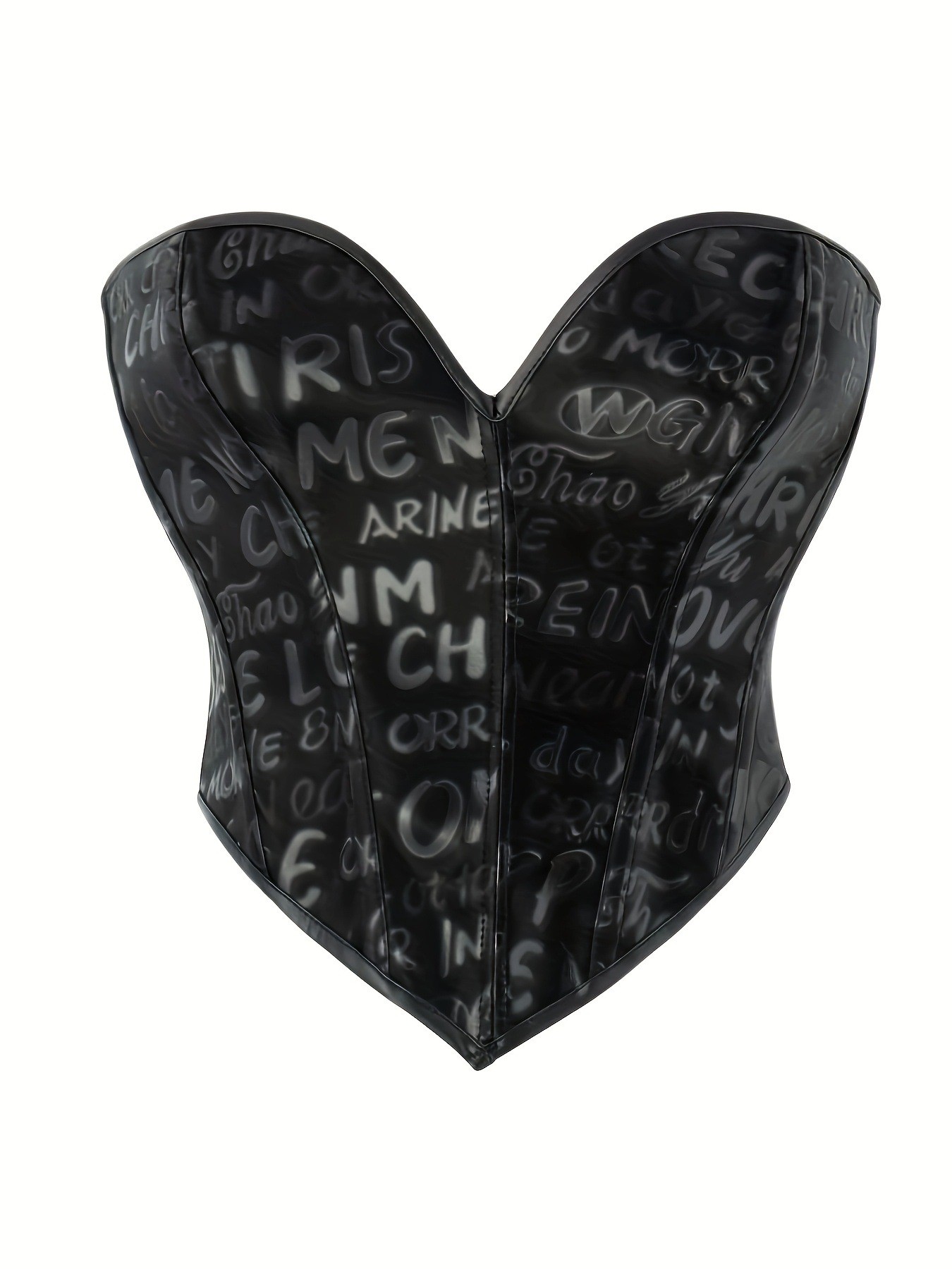 Black letter printed strapless - Corset Waist Cinch のレビューと価格