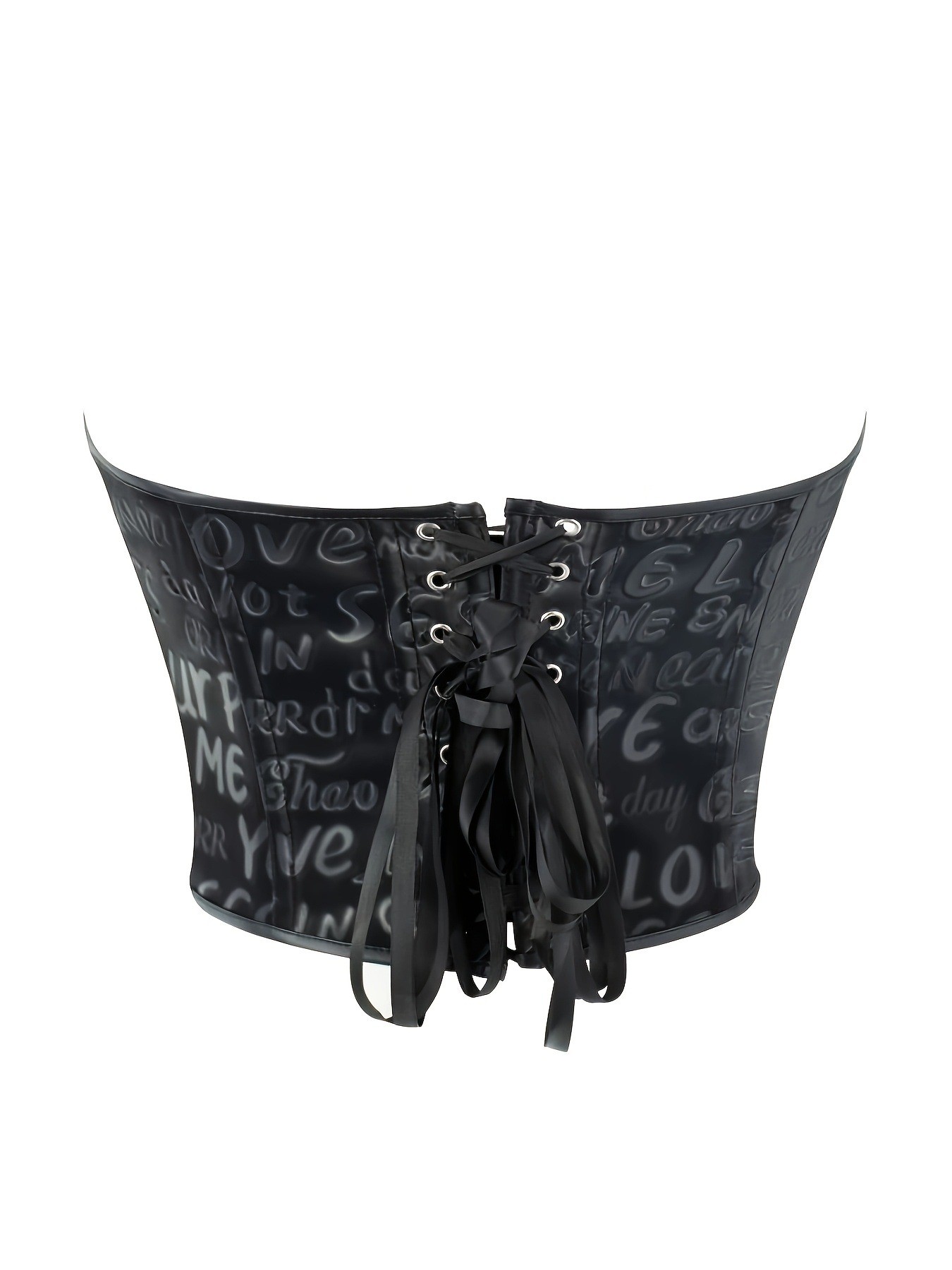 Black letter printed strapless - Corset Waist Cinch のレビューと価格