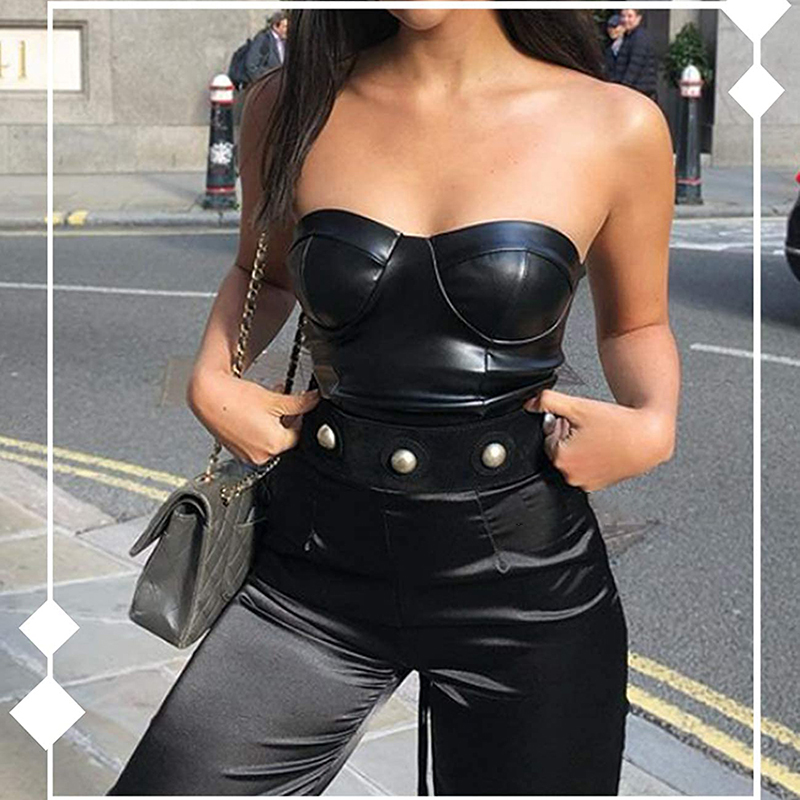 Women Leather Corset Bustiers  - Corset Waist Cinch のレビューと価格