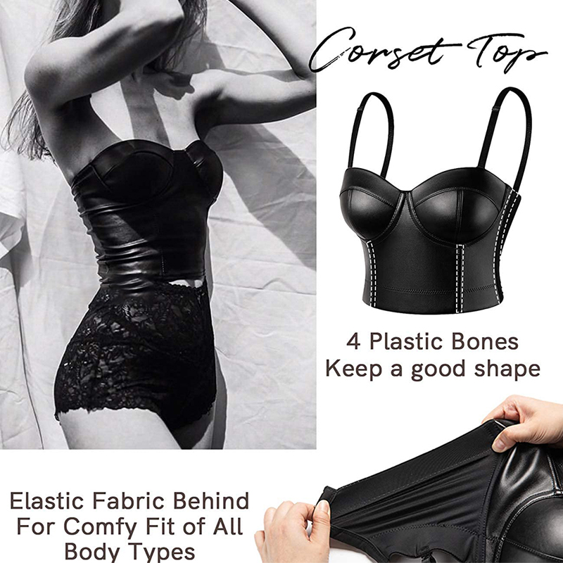 Women Leather Corset Bustiers  - Corset Waist Cinch のレビューと価格