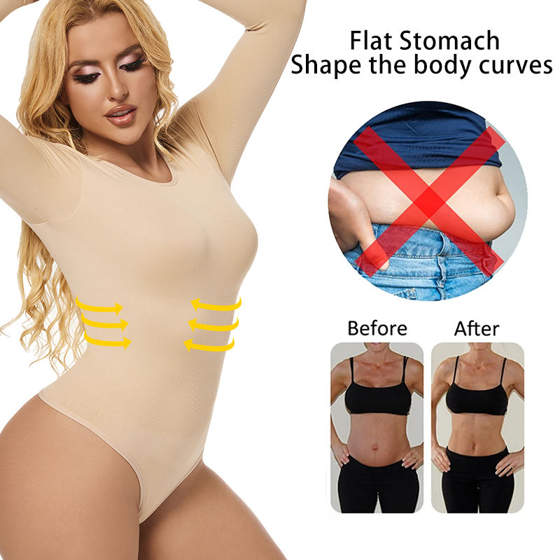 Women Full Body Shaper Long Sl - Shapewear Bodysuit Firm のレビューと価格