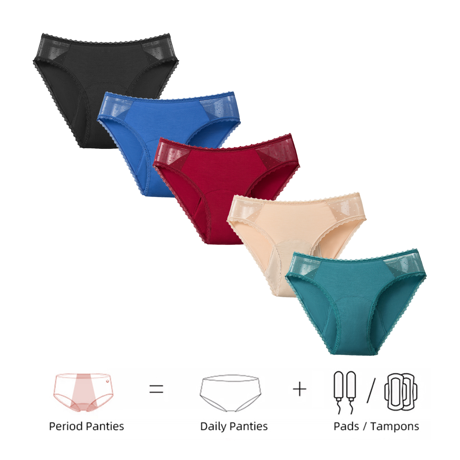 Bamboo Comfortable women's per - Period Panty Absorbent のレビューと価格