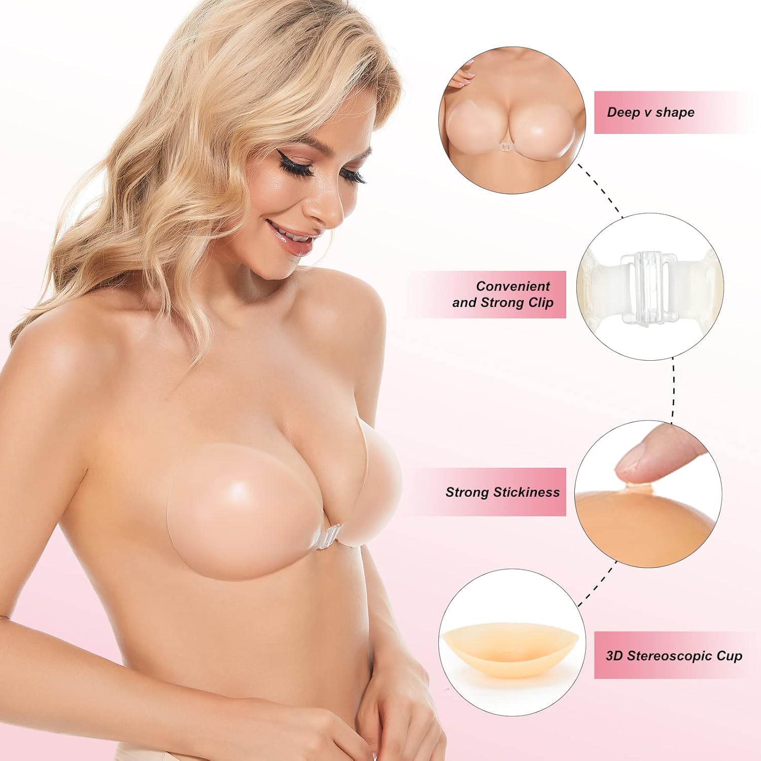 Sticky Bra Push Up Adhesive Br - Silicone Bra Adhesive のレビューと価格