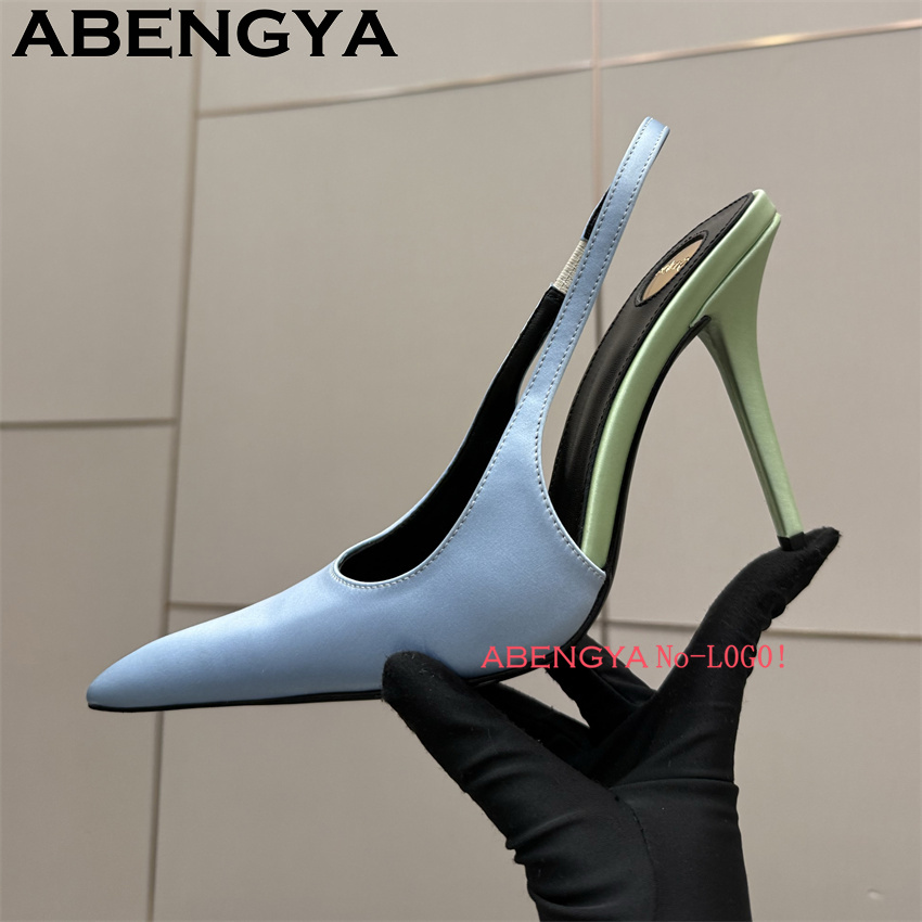 Multi-color Satin Pointy Toe T - Slip Dress Satin のレビューと価格