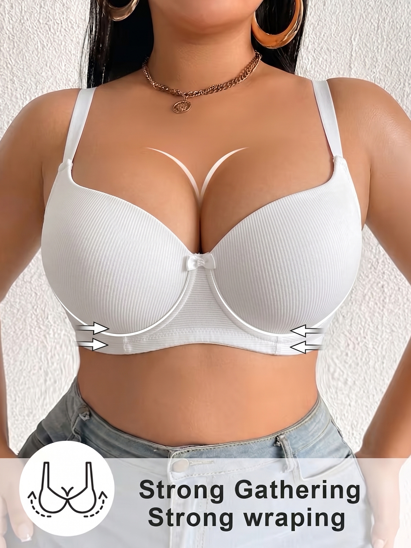 Plus Size Anti-Sagging Women B - Push Up Bra Padded のレビューと価格