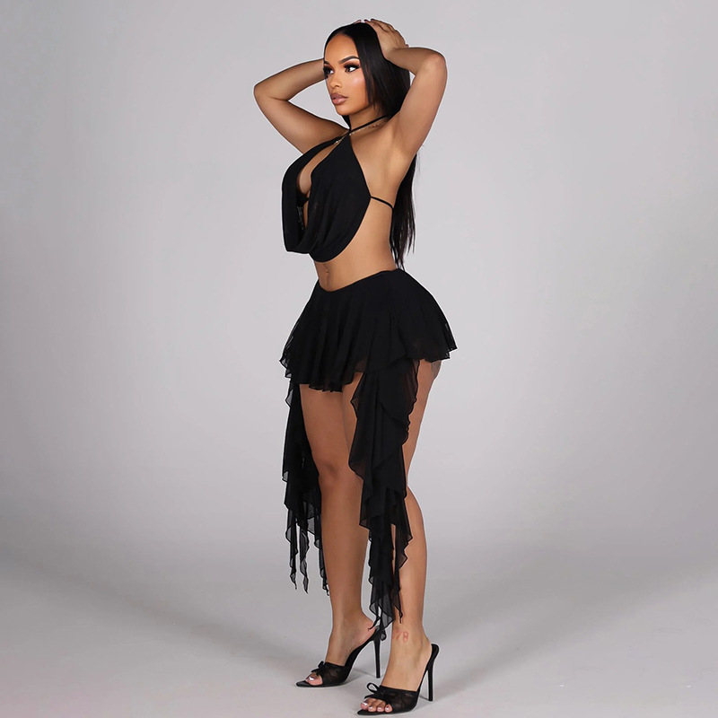 Women Sexy Solid Mesh 2 Piece  - Cami Top Lace のレビューと価格