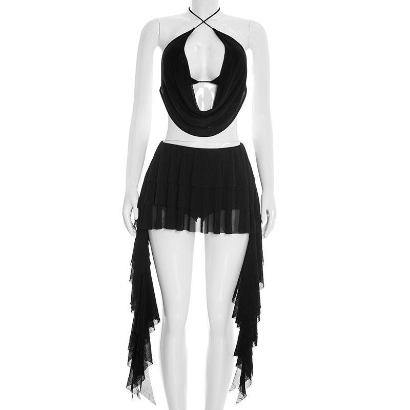 Women Sexy Solid Mesh 2 Piece  - Cami Top Lace のレビューと価格