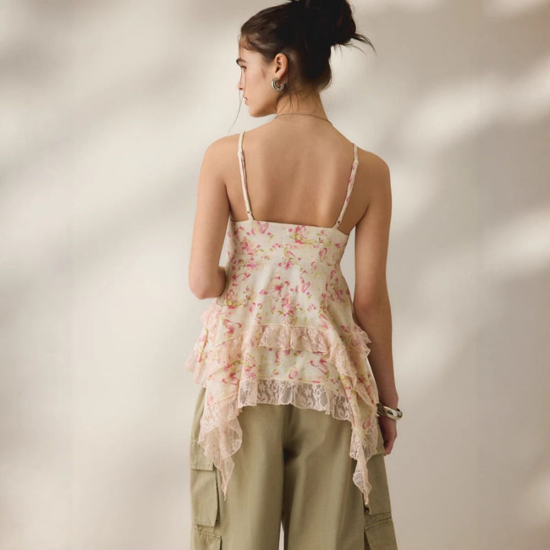 Vintage Floral Chiffon Cami To - Cami Top Lace のレビューと価格