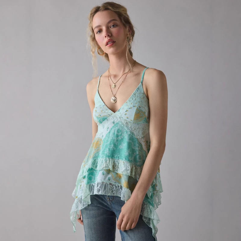 Vintage Floral Chiffon Cami To - Cami Top Lace のレビューと価格