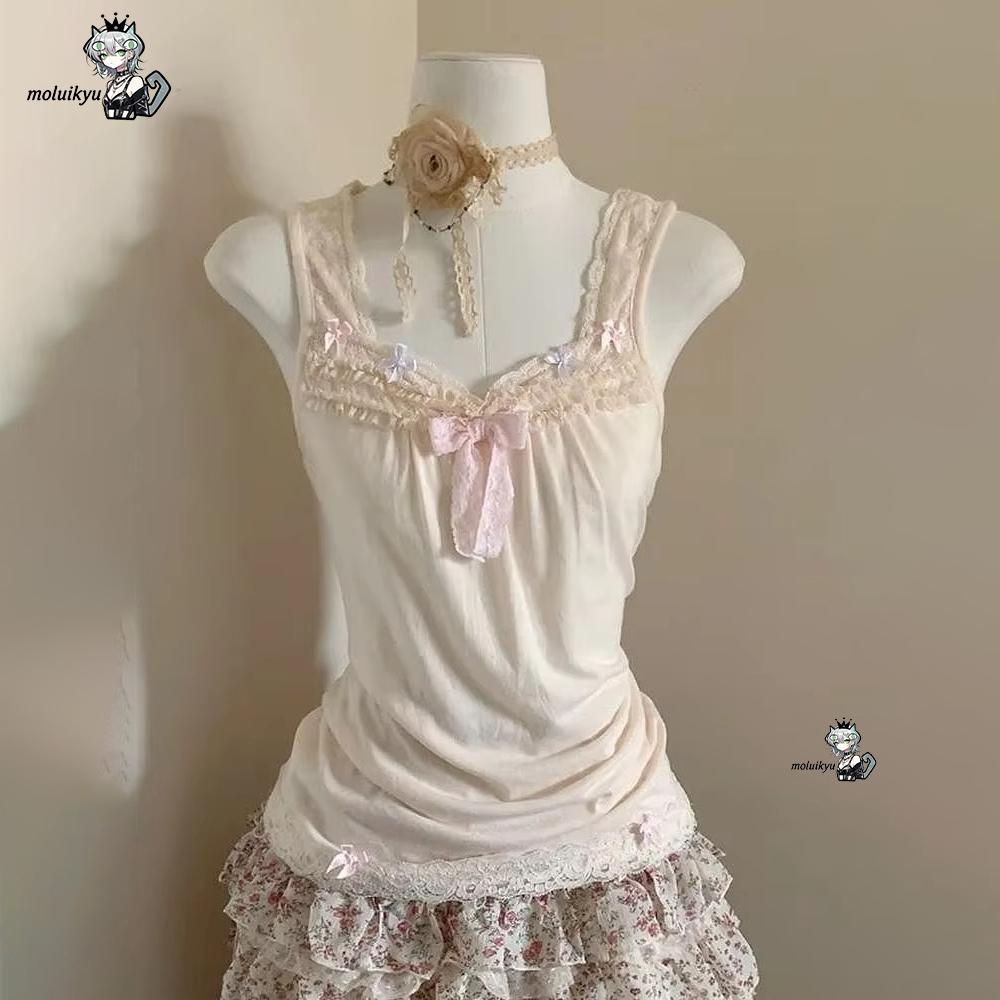 Women Y2K 2Pcs Outfit Set Lace - Cami Top Lace のレビューと価格