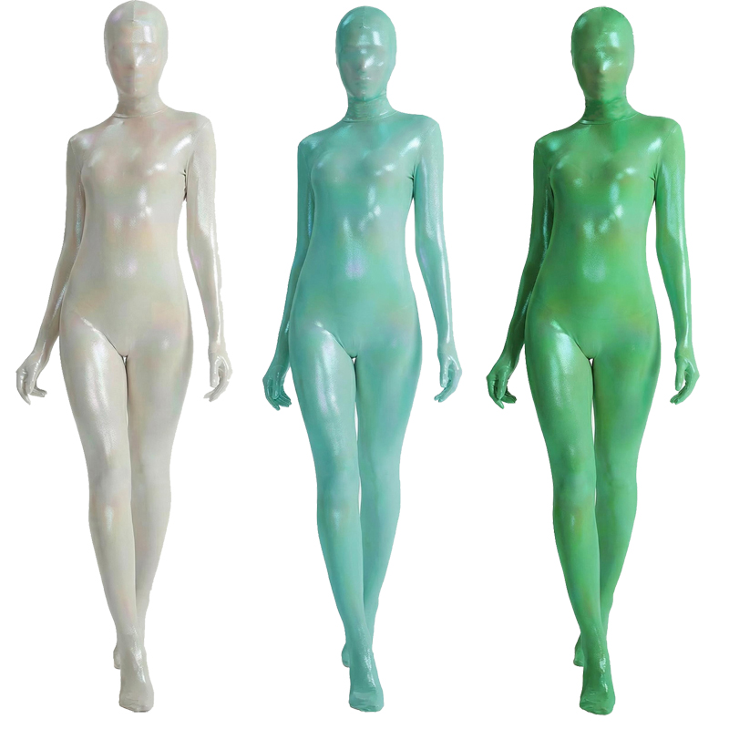 Women Shiny Gradient Zentai Bo - Shapewear Bodysuit Firm のレビューと価格