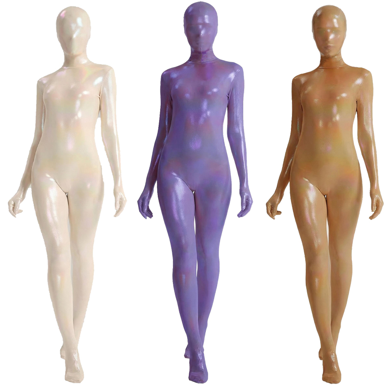 Women Shiny Gradient Zentai Bo - Shapewear Bodysuit Firm のレビューと価格