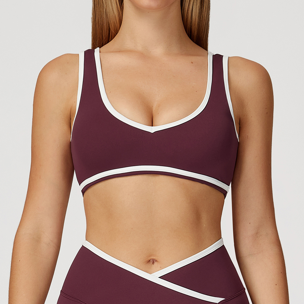 V-Neck Sports Bra Women Top Pu - Sports Bra High Impact のレビューと価格