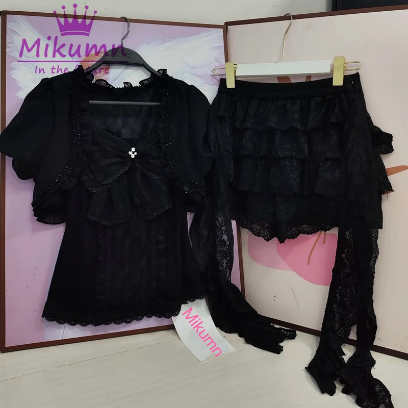 Mikumn Gothic Lolita Black Lac - Cami Top Lace のレビューと価格
