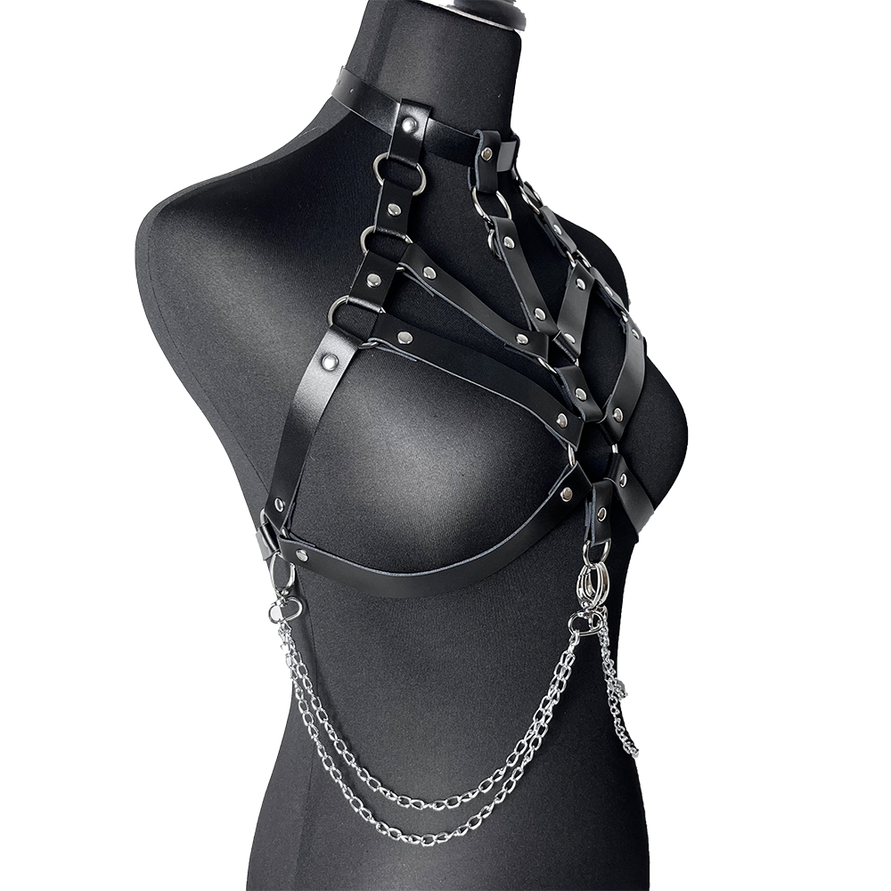 Chain with Leather Lingerie Wo - Garter Belt Set のレビューと価格