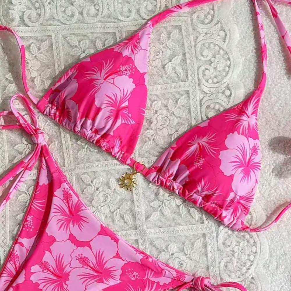 Women's Printed Vest Bikini+Th - Thong Bikini Women のレビューと価格