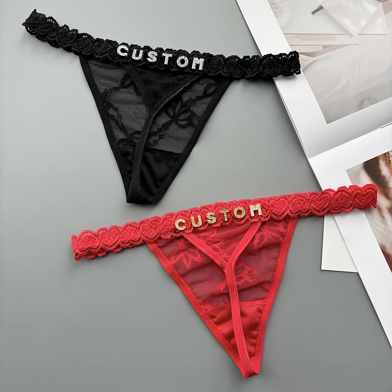 Personality Custom Thong Name  - Thong Bikini Women のレビューと価格
