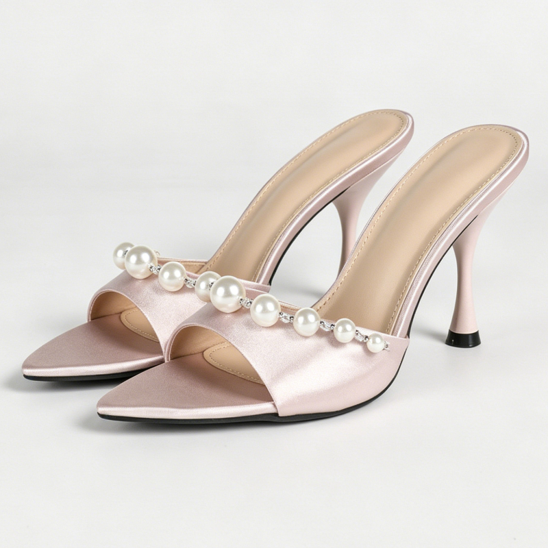 Elegant Satin Heeled Sandals W - Slip Dress Satin のレビューと価格