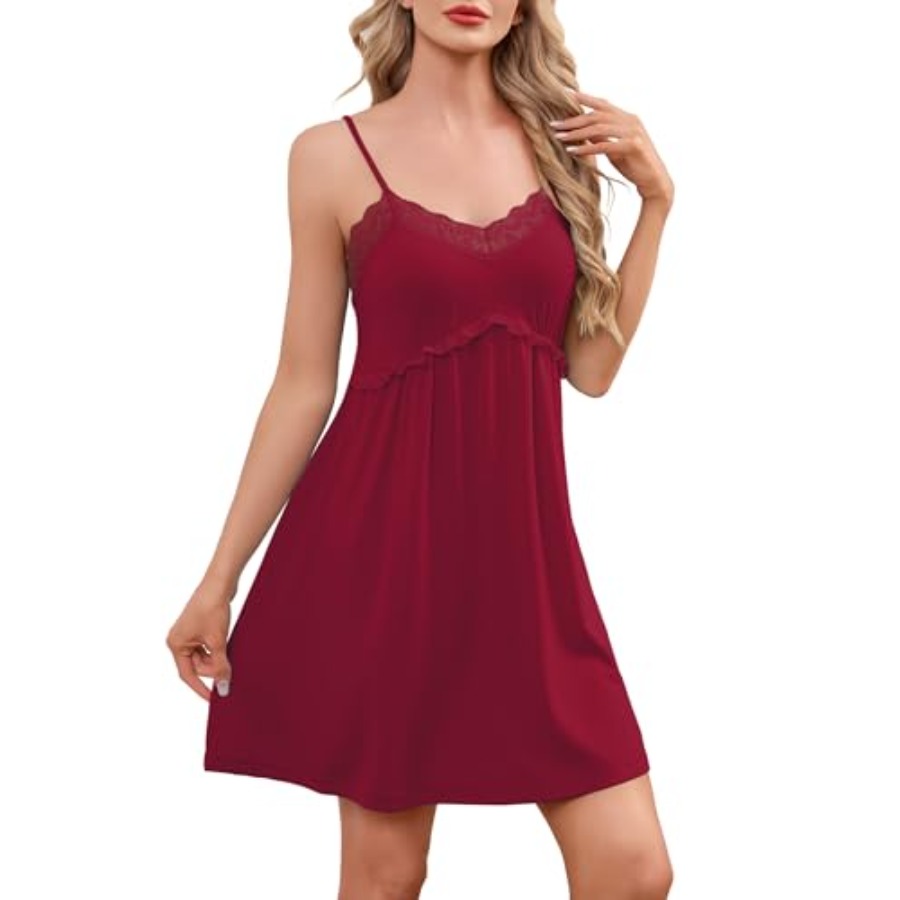 Sexy Nightgowns for Women Lace - Babydoll Chemise Night のレビューと価格