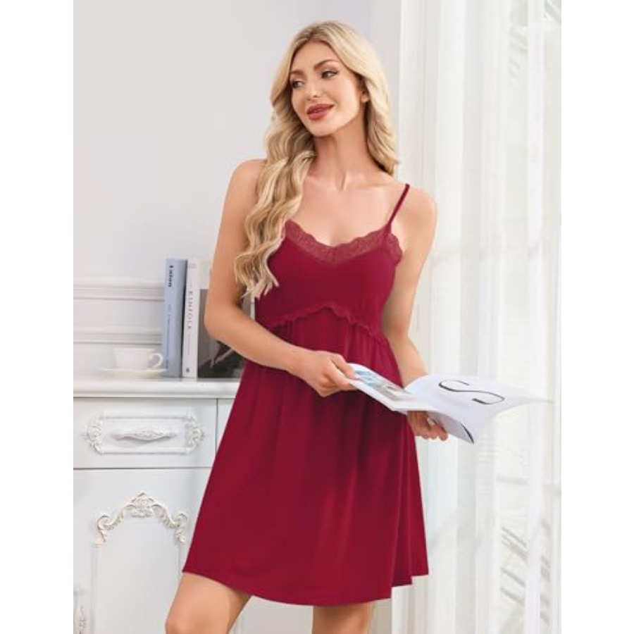Sexy Nightgowns for Women Lace - Babydoll Chemise Night のレビューと価格