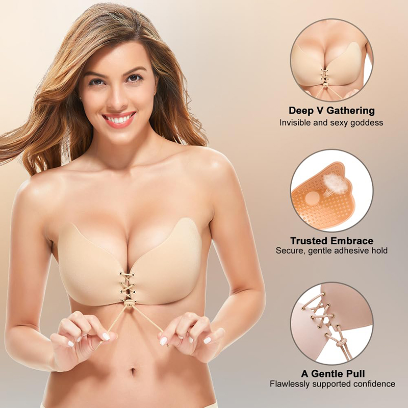 1/2 Pairs Women Summer Backles - Strapless Bra Backless のレビューと価格