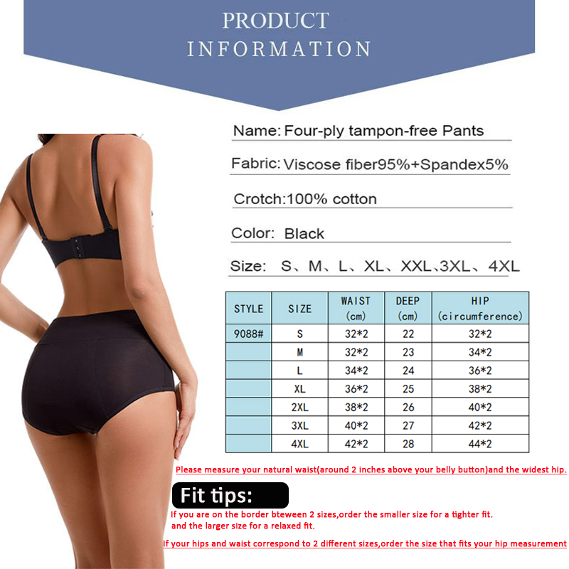 Heavy Flow Menstrual Panties 4 - Period Panty Absorbent のレビューと価格
