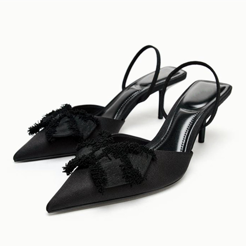 Fashion Black Satin Butterfly  - Slip Dress Satin のレビューと価格