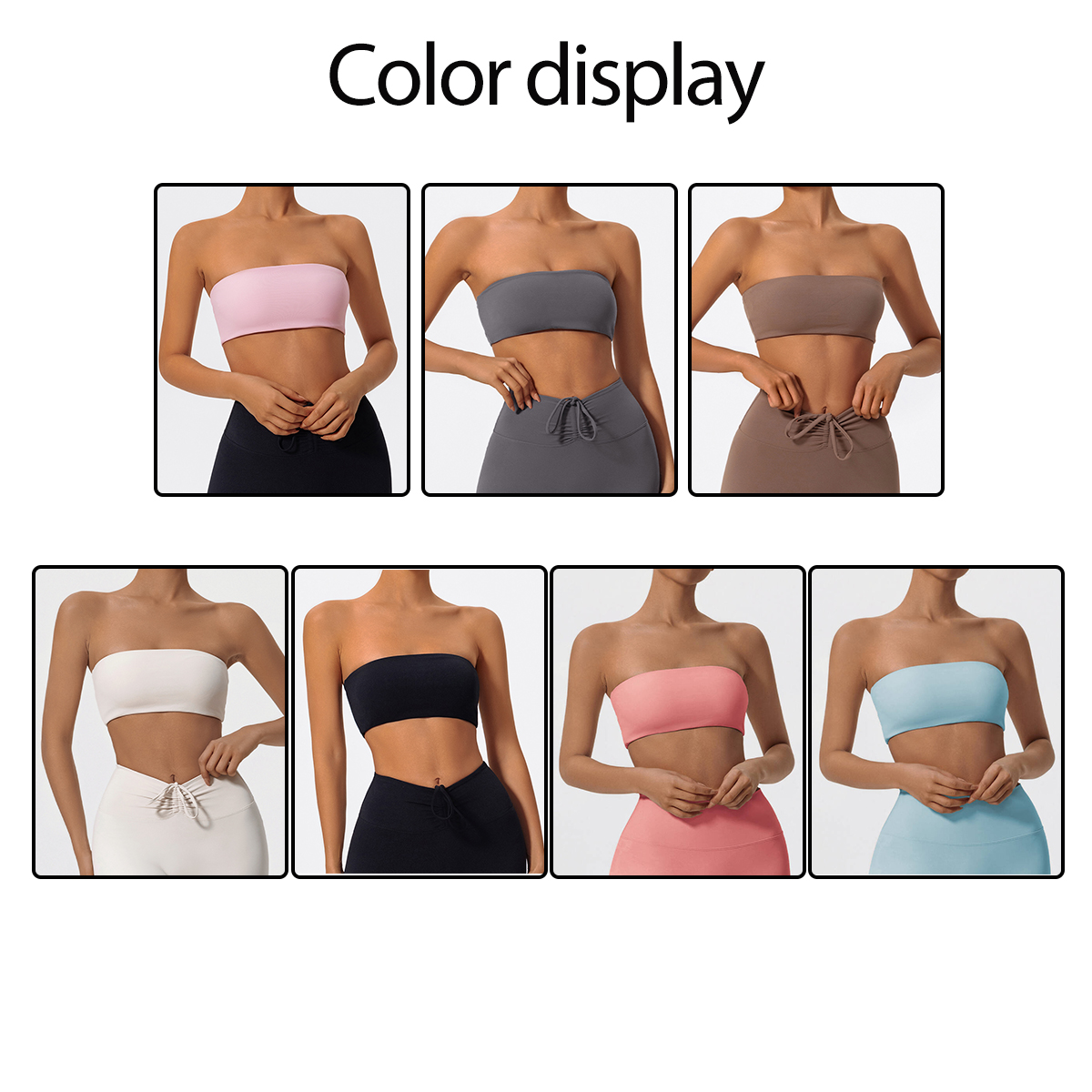 Strapless Sports Bra Gym Crop  - Sports Bra High Impact のレビューと価格