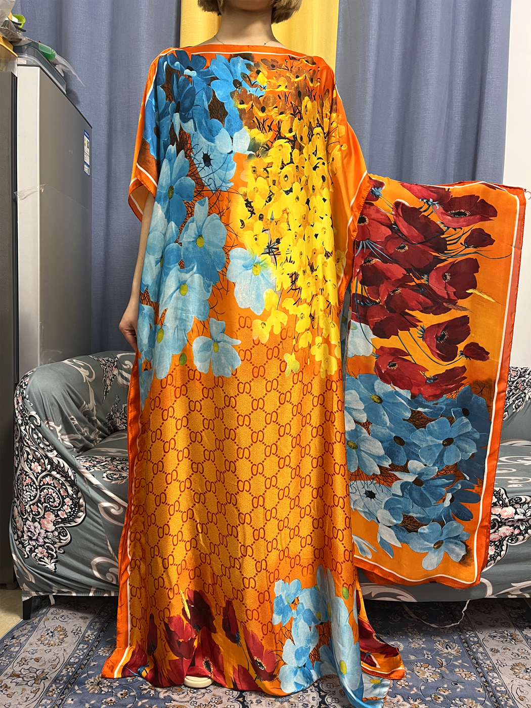 Abayas For Women Dubai Kaftan  - Robe Silk Women のレビューと価格