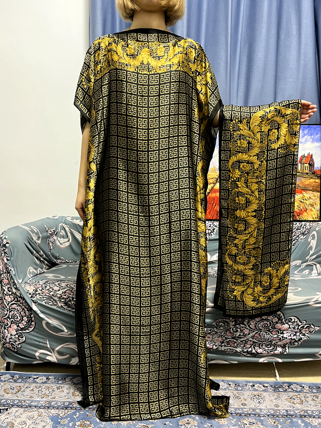 Abayas For Women Dubai Kaftan  - Robe Silk Women のレビューと価格