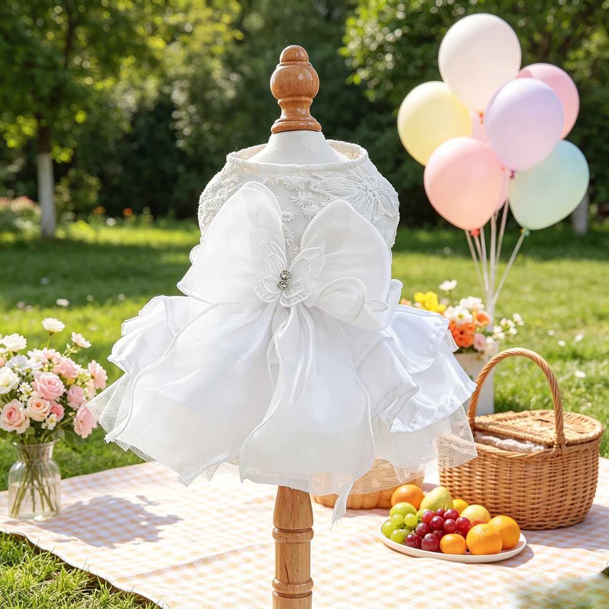 Elegant Lace Bow Pet Dress, Go - Lace Teddy Lingerie のレビューと価格