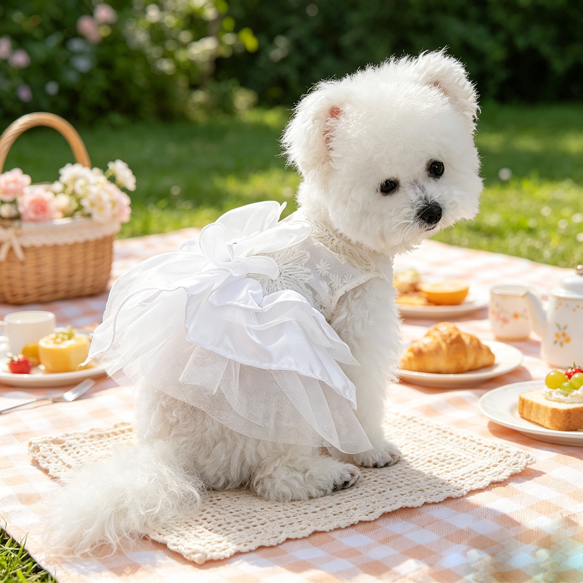 Elegant Lace Bow Pet Dress, Go - Lace Teddy Lingerie のレビューと価格