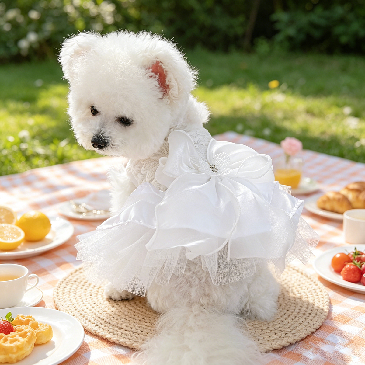 Elegant Lace Bow Pet Dress, Go - Lace Teddy Lingerie のレビューと価格