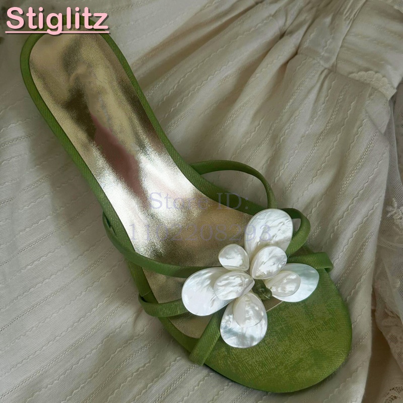 White Flower High Heels Slippe - Slip Dress Satin のレビューと価格