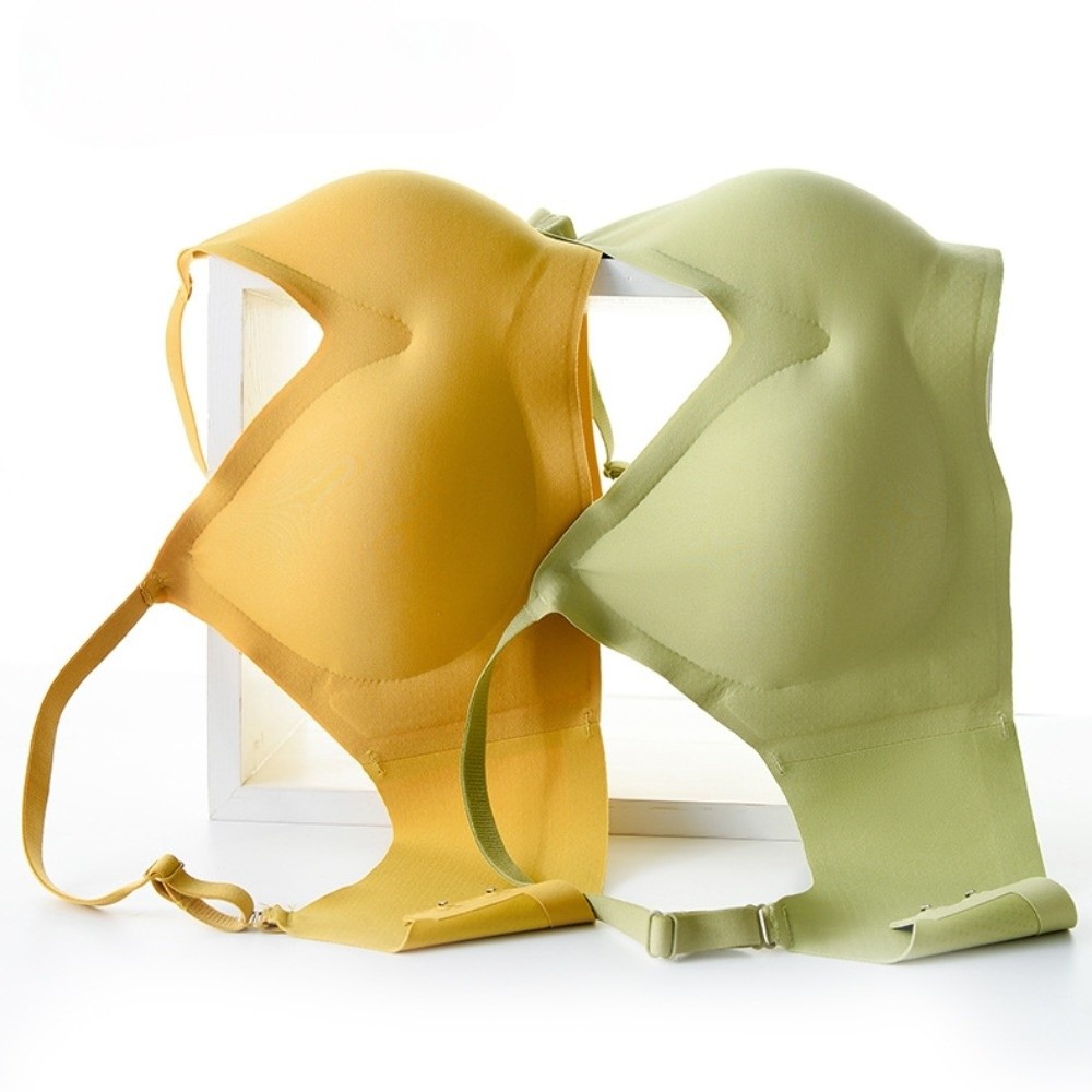 Push Up Wireless Bra Gathered  - Bralette Wireless Soft のレビューと価格