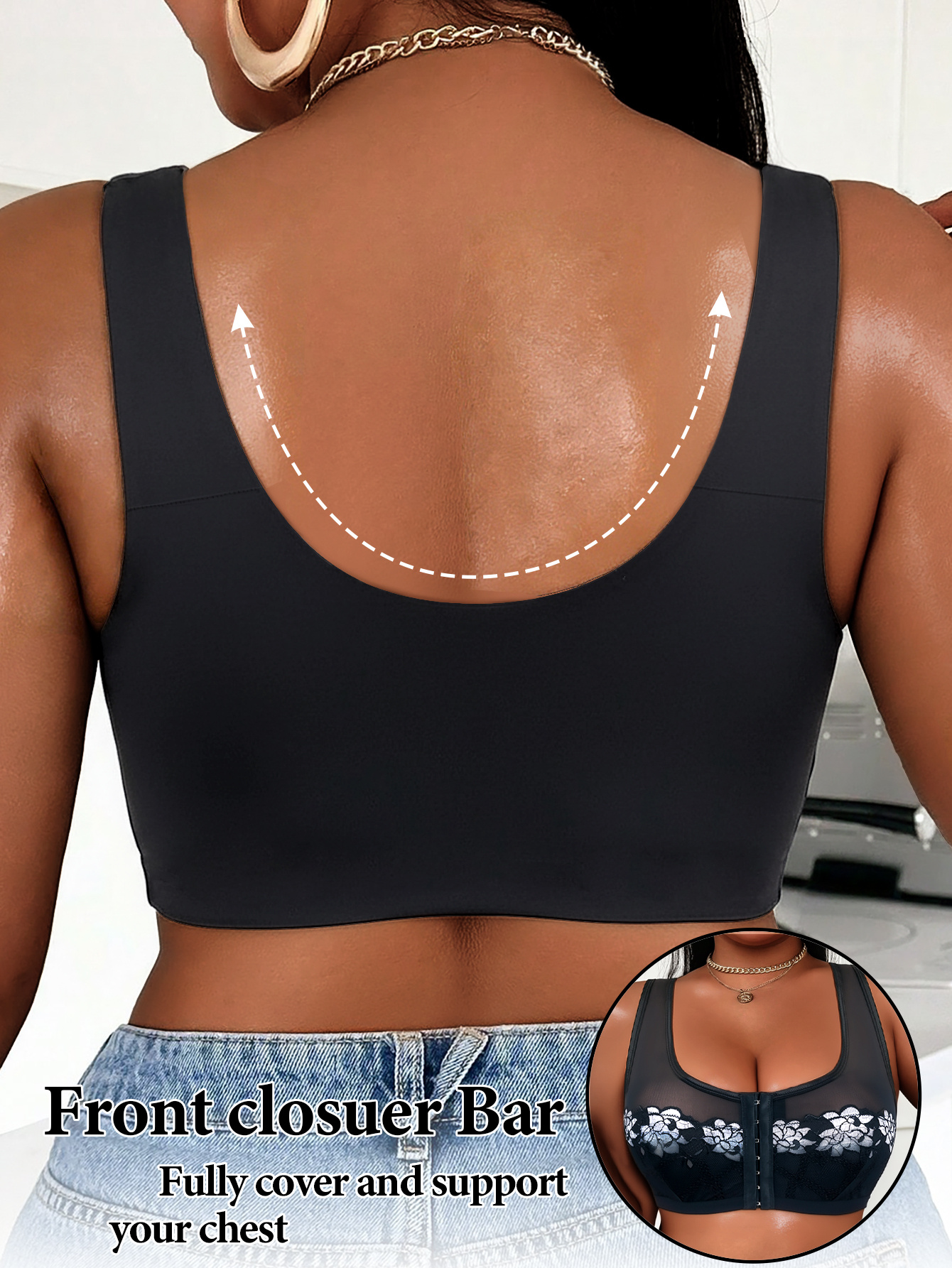 1PC Women's Push-up Bra, Wide  - Push Up Bra Padded のレビューと価格