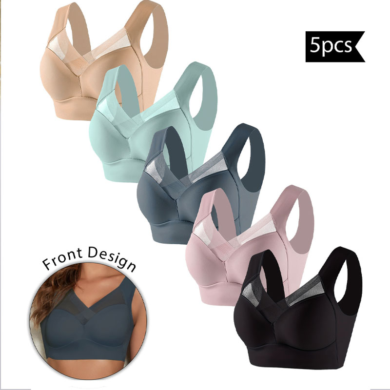 5PCS Women Sports Bras Full Cu - Bralette Wireless Soft のレビューと価格