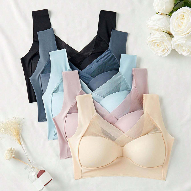 5PCS Women Sports Bras Full Cu - Bralette Wireless Soft のレビューと価格