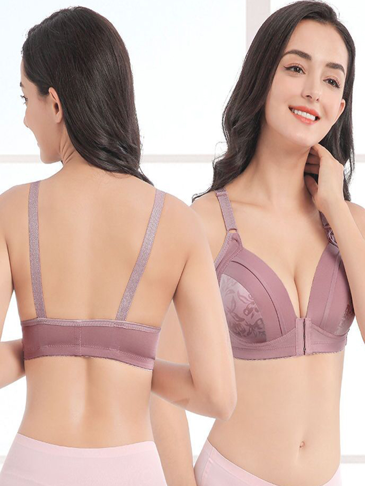 Push Up Bra Front Closure Wome - Bralette Wireless Soft のレビューと価格