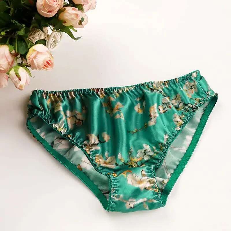Summer Floral Print Ice Silk M - Boyshort Underwear のレビューと価格