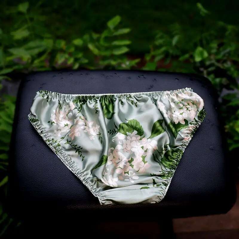 Summer Floral Print Ice Silk M - Boyshort Underwear のレビューと価格