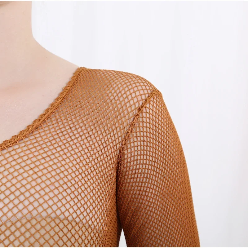 Latin Dance Full Body Jumpsuit - Bodystocking Fishnet のレビューと価格