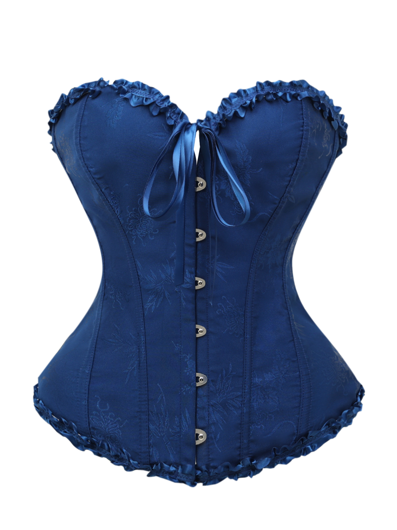 Dark blue jacquard lace edged  - Corset Waist Cinch のレビューと価格