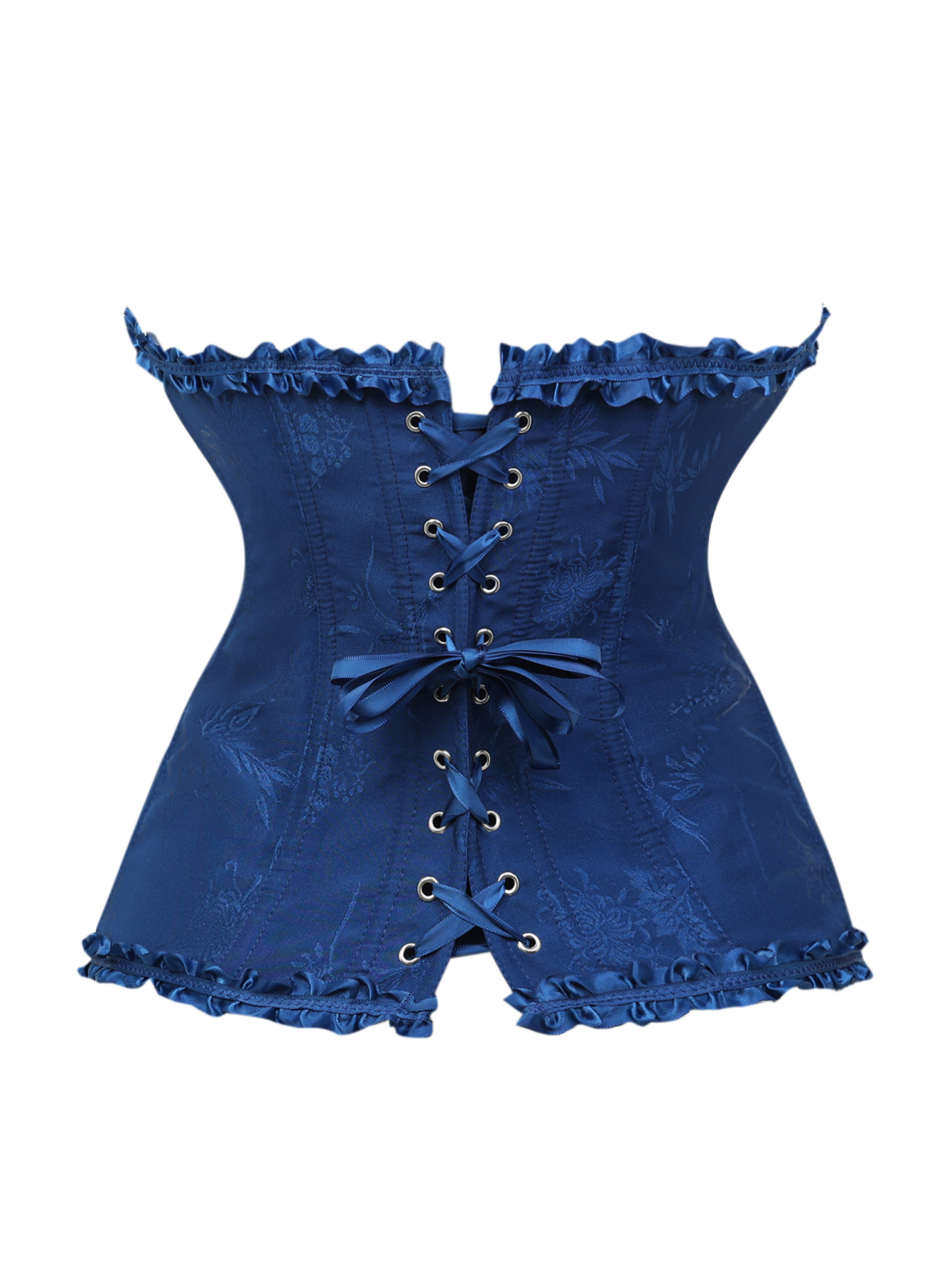 Dark blue jacquard lace edged  - Corset Waist Cinch のレビューと価格