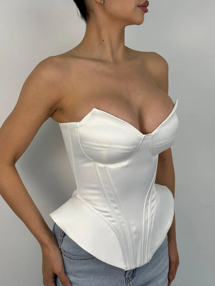BKQU Sexy Fishbone Strapless C - Corset Waist Cinch のレビューと価格