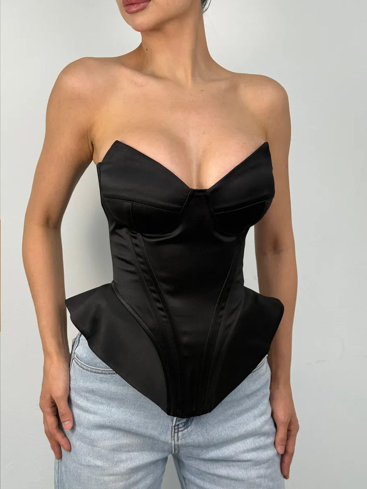 BKQU Sexy Fishbone Strapless C - Corset Waist Cinch のレビューと価格