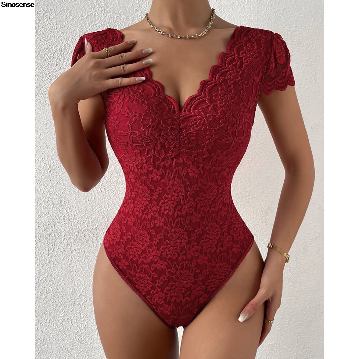 Womens Embroidery Floral Contr - Lace Teddy Lingerie のレビューと価格
